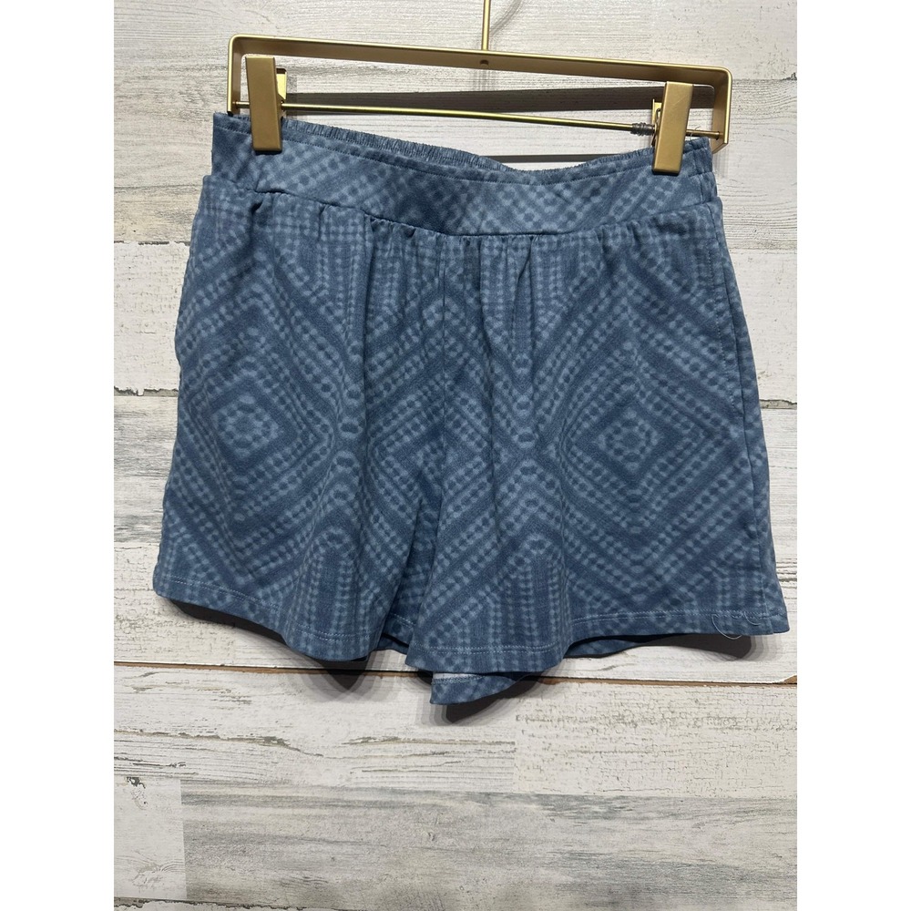 Bixby Nomad Shorts Girls Size 12/14 Blue Geometric Diamond Print EUC